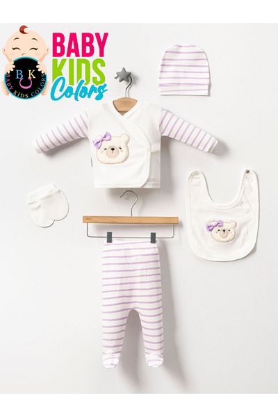 baby kids colors مجموعة ملابس داخلية فاخرة عضوية مضادة للحساسية لحديثي الولادة مكونة من 10 قطع