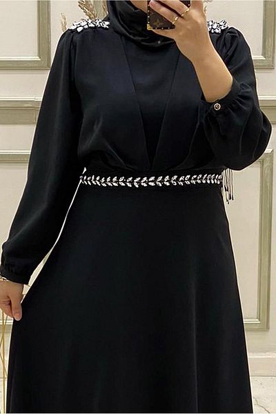 TRENDTESETTÜR Γυναικείο φόρεμα Black Stone - Αξεσουάρ Λεπτομερές T 30800