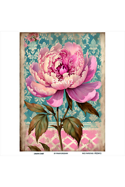 LİNEART Lineart Pirinç Dekopaj Kağıdı PEONY2 29X42cm
