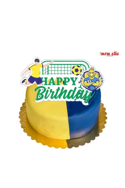 MFM La mulți ani - Tort galben bleumarin Canary pentru fanii fotbalului Eva Text