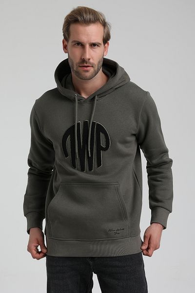 NEW WORLD POLO Hooded Khaki Slim Fit Hoodie 22fwm64037