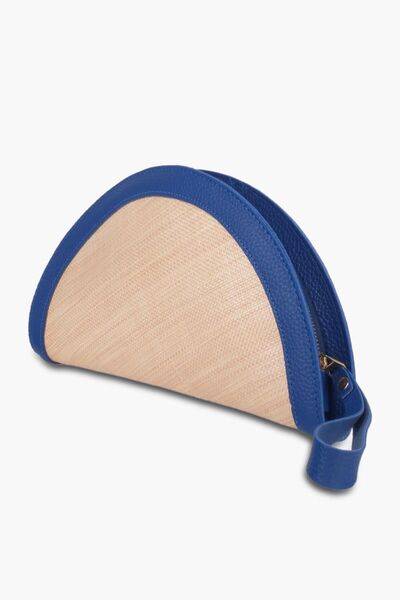 WATCHOFROYAL Women's Jute Blue Straw Handbag Betty
