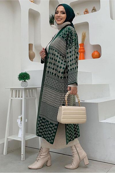 TRENDTESETTÜR ΓΥΝΑΙΚΕΙΑ ΠΛΕΚΤΑ ΖΑΚΕΤΑ ΜΕ ΠΡΑΣΙΝΟ (ΣΜΑΡΑΓΔΟ) ΜΟΝΤΕΛΟ T 1236