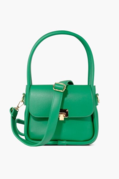 WATCHOFROYAL Green Double Shoulder Bag - Gold Detailed Maria