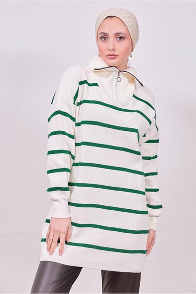 TRENDTESETTÜR ΓΥΝΑΙΚΕΙΟ ΠΡΑΣΙΝΟ (BENETTON) ΡΙΓΕ ΠΛΕΚΤΟ ΤΟΥΝΙΚ T 9808