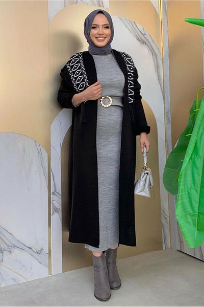 TRENDTESETTÜR ΓΥΝΑΙΚΕΙΑ ΜΑΥΡΑ ΠΛΕΚΤΑ ΖΑΚΑΚΙΑ T 10332