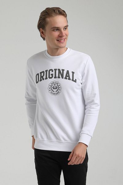 NEW WORLD POLO Crew Neck White Slim Fit Sweatshirt 22fwm60132