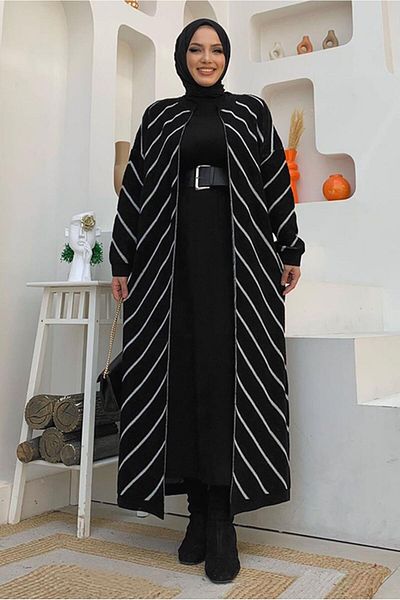 TRENDTESETTÜR ΓΥΝΑΙΚΕΙΑ ΜΑΥΡΑ ΡΙΓΕ ΠΛΕΚΤΑ ΖΑΚΕΤΑ T 3316