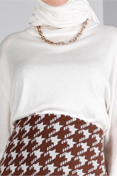 TRENDTESETTÜR Women's Brown (CINNAMON) Knitwear Skirt T 60320