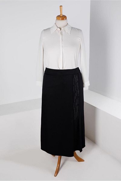TRENDTESETTÜR Γυναικεία Μαύρη ίσια φούστα T 60327
