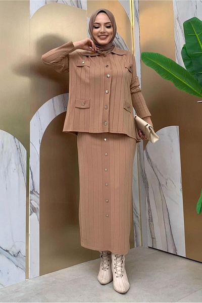 TRENDTESETTÜR Taba Knitwear Γυναικεία Φούστα - T 60332