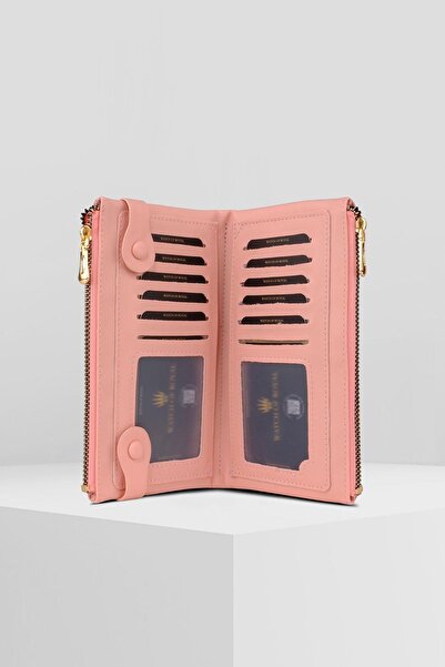 WATCHOFROYAL Dual Pocket Pink Phone Wallet