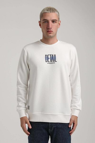 NEW WORLD POLO Crew Neck Ecru Slim Fit Sweatshirt 24Fwm60173