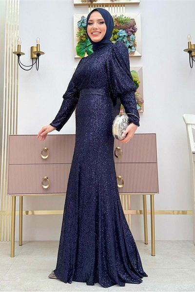 TRENDTESETTÜR ΓΥΝΑΙΚΕΙΟ ΜΠΛΕ ΦΟΡΕΜΑ ΒΡΑΔΙΝΟ ΦΟΡΕΜΑ T 8583