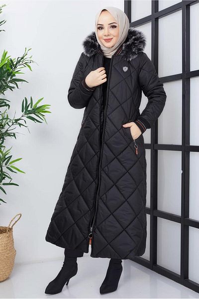TRENDTESETTÜR ДАМСКО ЧЕРНО ПАЛТО С КАЧУЛКА И ЦИП С ДЖОБОВЕ T 017