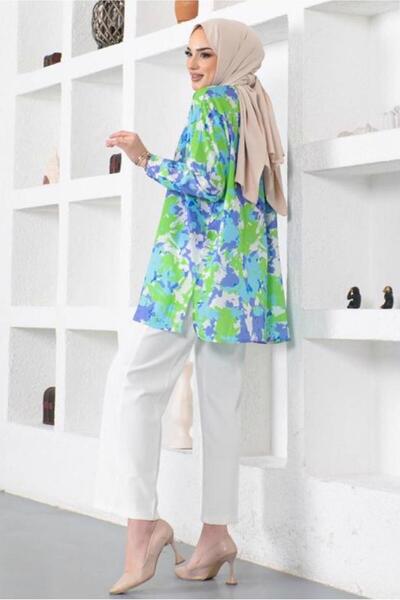 TRENDTESETTÜR ΓΥΝΑΙΚΕΙΟ ΠΟΥΚΑΜΙΣΟ ΠΡΑΣΙΝΟ (ΠΡΑΣΙΝΟ) ΜΠΑΤΙΚΟ ΜΟΝΤΕΛΟ ΠΟΥΚΑΜΙΣΟ TUNIC T 0988