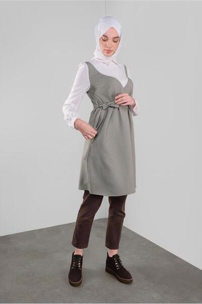 Alvina Τουνίκ με μοτίβο με ζώνη μέσης - Houndstooth 41135