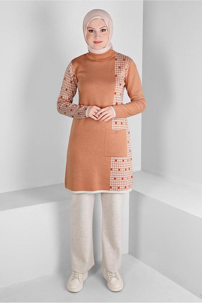 TRENDTESETTÜR WOMEN'S POWDER (SOMON) KNIT TUNIC T 43177