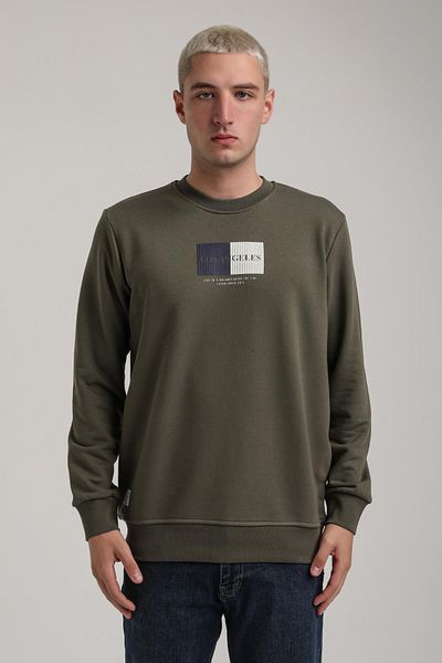 NEW WORLD POLO Crew Neck Khaki Slim Fit Sweatshirt 24Fwm60182