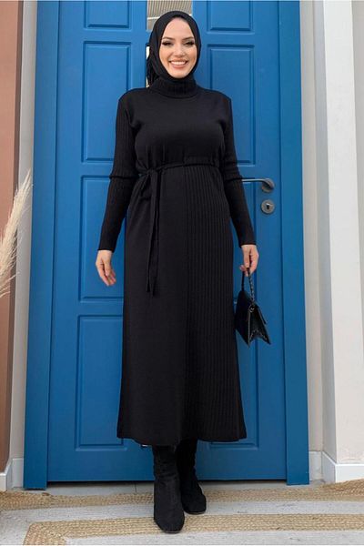 TRENDTESETTÜR ΓΥΝΑΙΚΕΙΟ ΜΑΥΡΟ ΠΛΕΚΤΟ ΦΟΡΕΜΑ T 41332