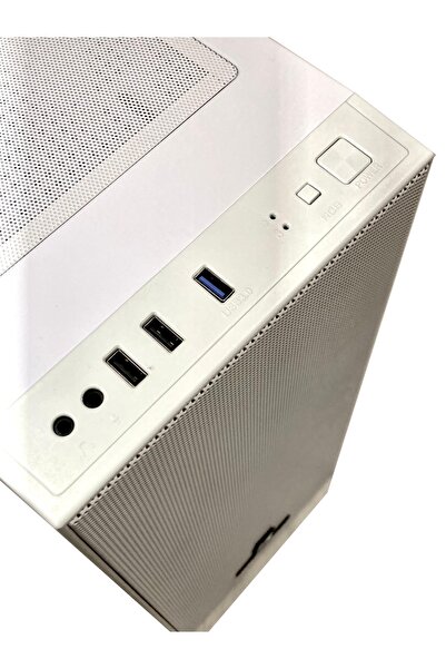 GAMEFORCE Wmesh Beyaz 4x120mm Rainbow Fan ATX Oyuncu Bilgisayar Kasası