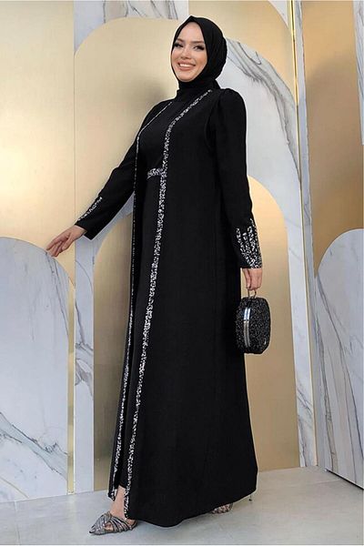 TRENDTESETTÜR WOMEN'S BLACK VEST DRESS SUIT T 8383