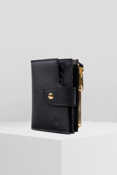 WATCHOFROYAL BLACK CARD HOLDER AND WALLET 12 PIECES CARD COMPARTMENT PAPER LOCK SYSTEM DESIGN WALLET CORALINE