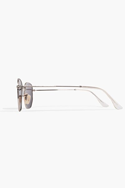 WATCHOFROYAL Unisex Hexa Round Silver Sunglasses