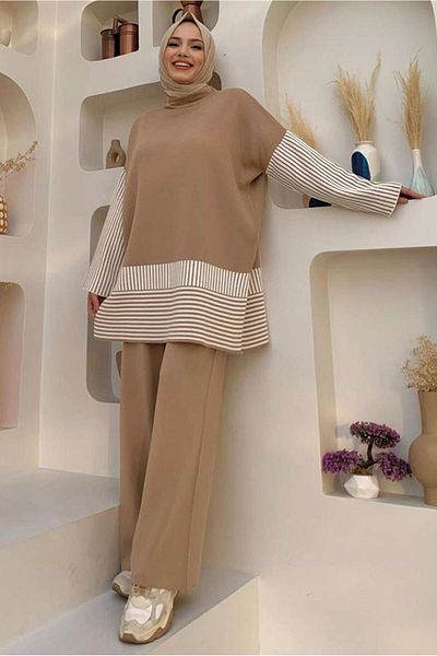 TRENDTESETTÜR ΓΥΝΑΙΚΕΙΟ ΣΕΤ ΠΑΝΤΕΛΟΝΙ TABA ΠΛΕΚΤΟ T 34222