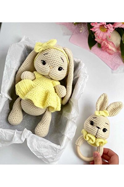 ev atölyem Uzun kulak tombik tavşan 2li set