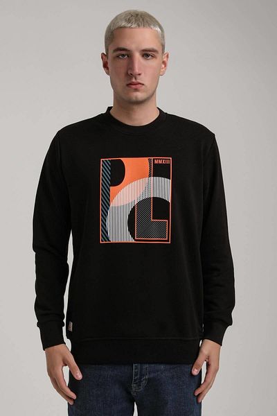 NEW WORLD POLO Crew Neck Black Slim Fit Sweatshirt 24Fwm60171