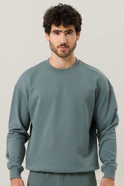 Escetic Ανδρικό Water Green Unsharped 3 Thread Casual Mold Ανδρικό φούτερ T0121