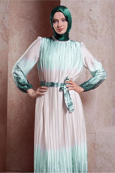TRENDTESETTÜR Φόρεμα Green Degradé - Σμαραγδένια Ζώνη, T 8785