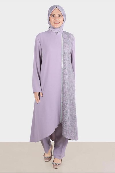 TRENDTESETTÜR Lilac Women's Set - Sequined Trousers, T 30274