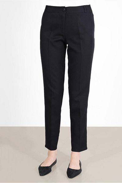 TRENDTESETTÜR Black Classic Cut Women's Trousers - T 70367