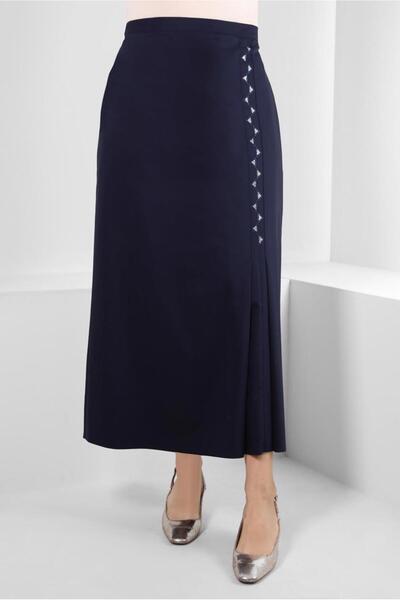 TRENDTESETTÜR Темно-синя детальна жіноча спідниця T 60293