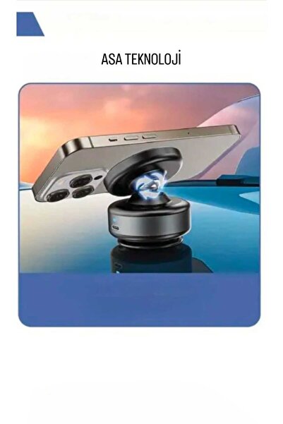 Montbell Oynar Başlı Vakumlu Mıknatıslı Magsafe Uyumlu Araç Içi Telefon Tutucu