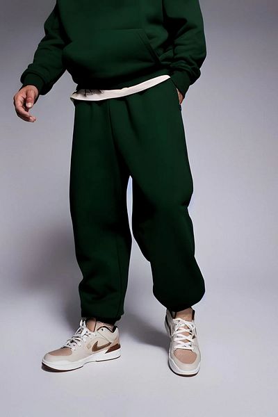 ruNadeS Men's Cotton Relaxed Fit Hooded Tracksuit Set with Elastic Legs - Casual