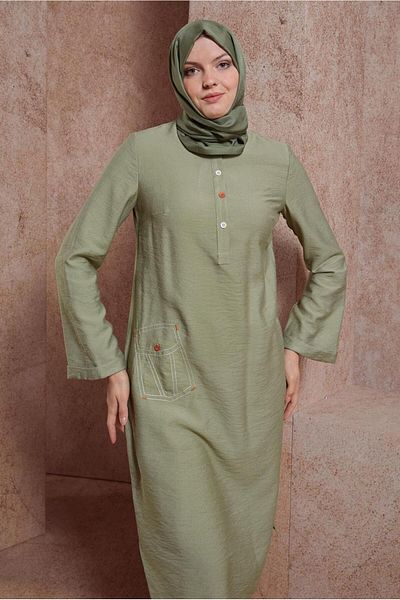 TRENDTESETTÜR Τουνίκ με πράσινο κουμπί - Γυναικείο, Water Green, T 42914