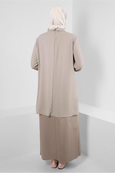 TRENDTESETTÜR Brown Stone Detailed Earth Skirt - T 60293