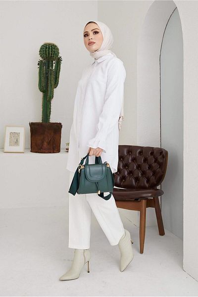 TRENDTESETTÜR ΓΥΝΑΙΚΕΙΟ ΛΕΥΚΟ ΠΟΥΚΑΜΙΣΟ TUNIC T 3447