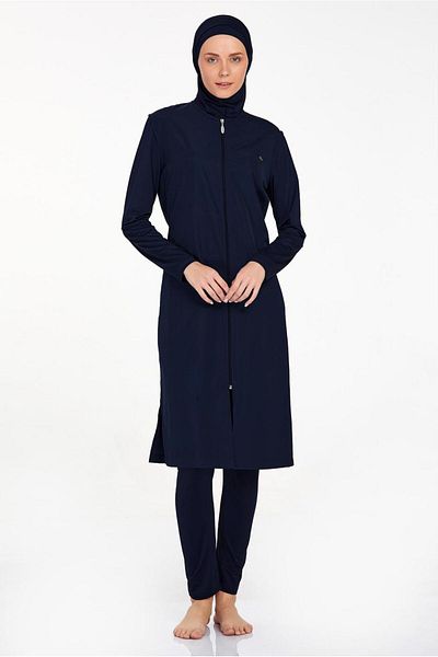 TRENDTESETTÜR Costum de baie Hijab pentru femei de mărime mare - Albastru închis K.Blue T 1250-1