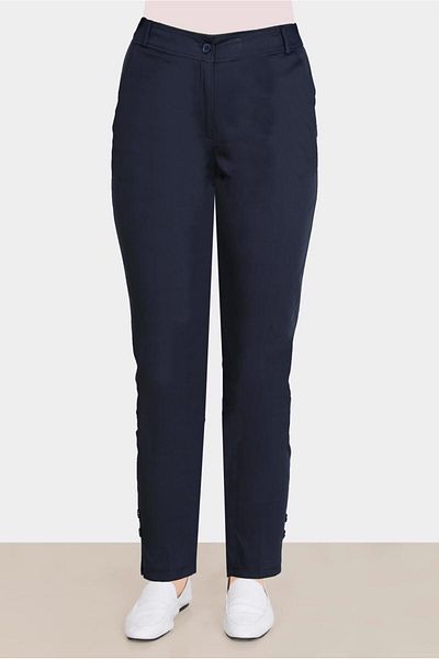 TRENDTESETTÜR Pantaloni de damă cu talie înaltă bleumarin - T 70387