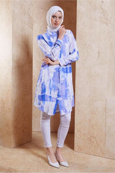 TRENDTESETTÜR Lilac Purple Cotton Long Tunic - T 2583