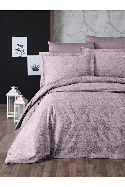 First Choice Firstchoice Neva Lavender - Pamuk Saten Çift Kişilik Nevresim Ta...