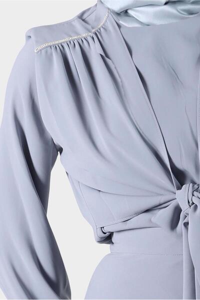 TRENDTESETTÜR Gray Women's Tie Detailed Set - T 42519