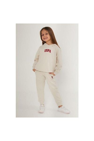 U.S. Polo Assn. U.S. Polo Assn. Girls Beige Tracksuit Set