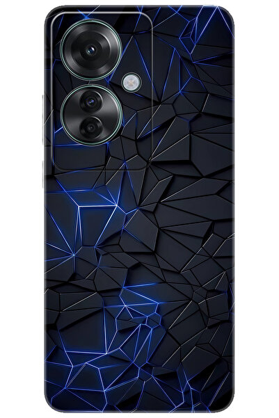 OPPO Reno 11F 5G (CPH2603) Uyumlu Kılıf Desen Baskılı Silikon Prizmatik Tasar...