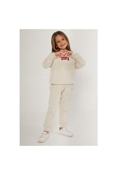 U.S. Polo Assn. U.S. Polo Assn. Girls Beige Tracksuit Set