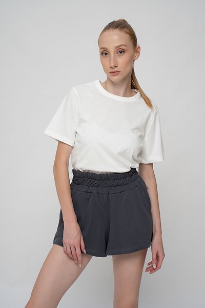 COMMON MELON Women's Smoked Shorts - Basic 3 Thread Pockets